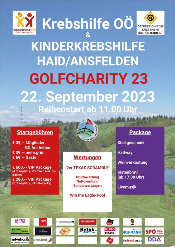 Plakat Golfcharity Turnier